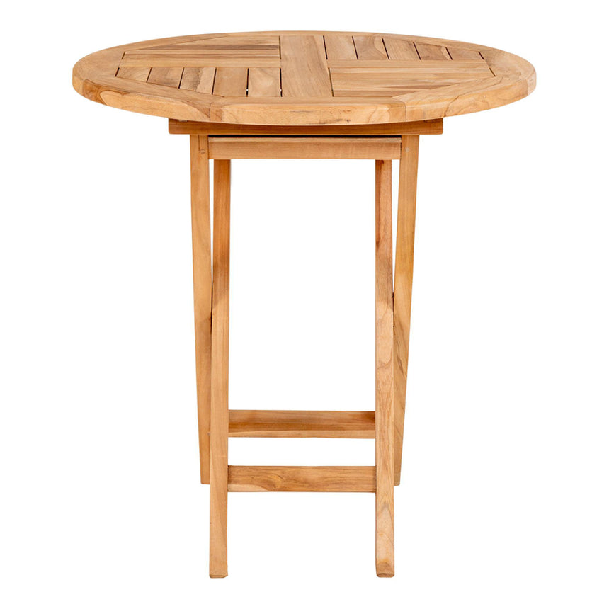 Oviedo Natural Teak Wood Round Bar Table-3