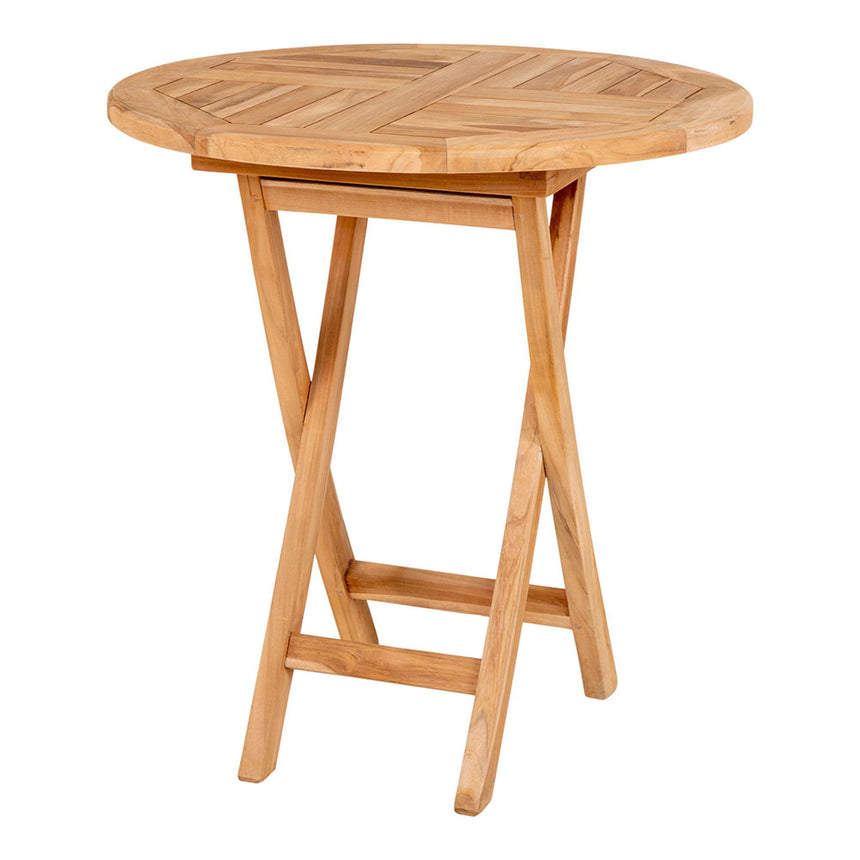 Oviedo Natural Teak Wood Round Bar Table-4