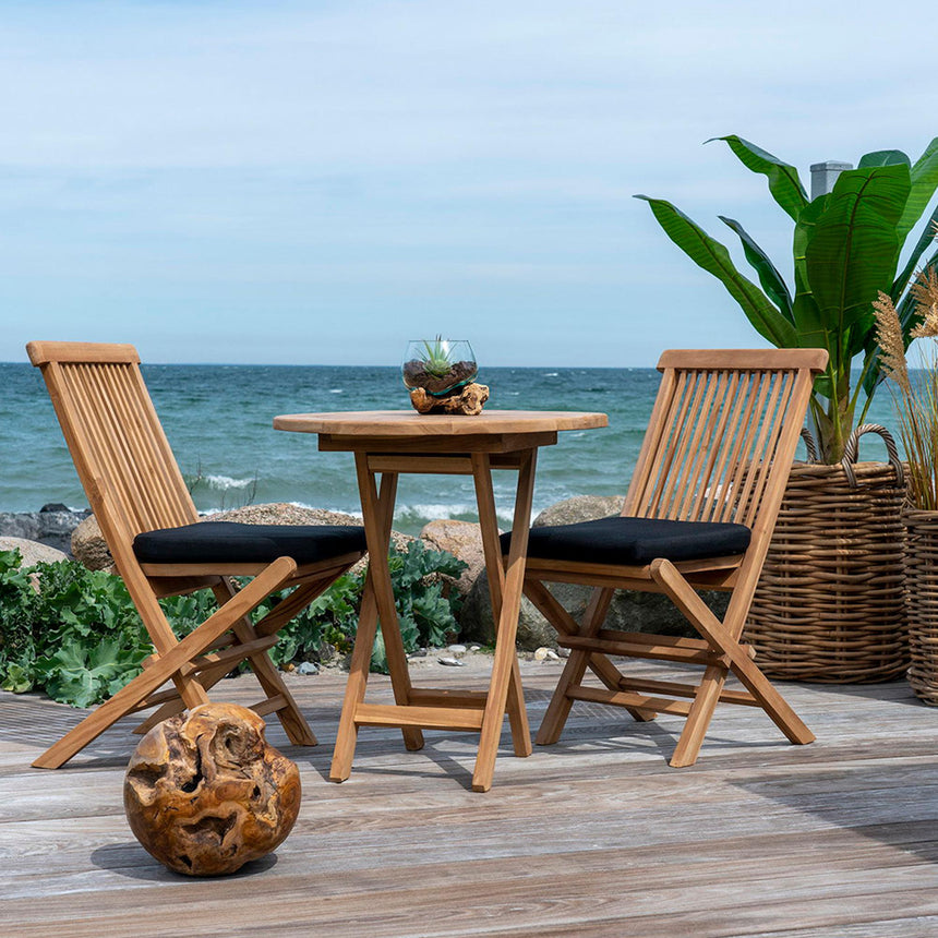 Oviedo Natural Teak Wood Round Bar Table-6