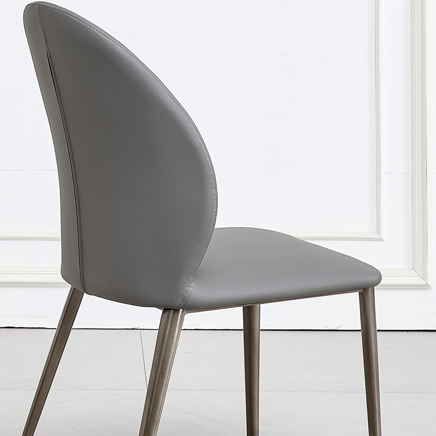 Astrid Grey Leather Dining Chair-6