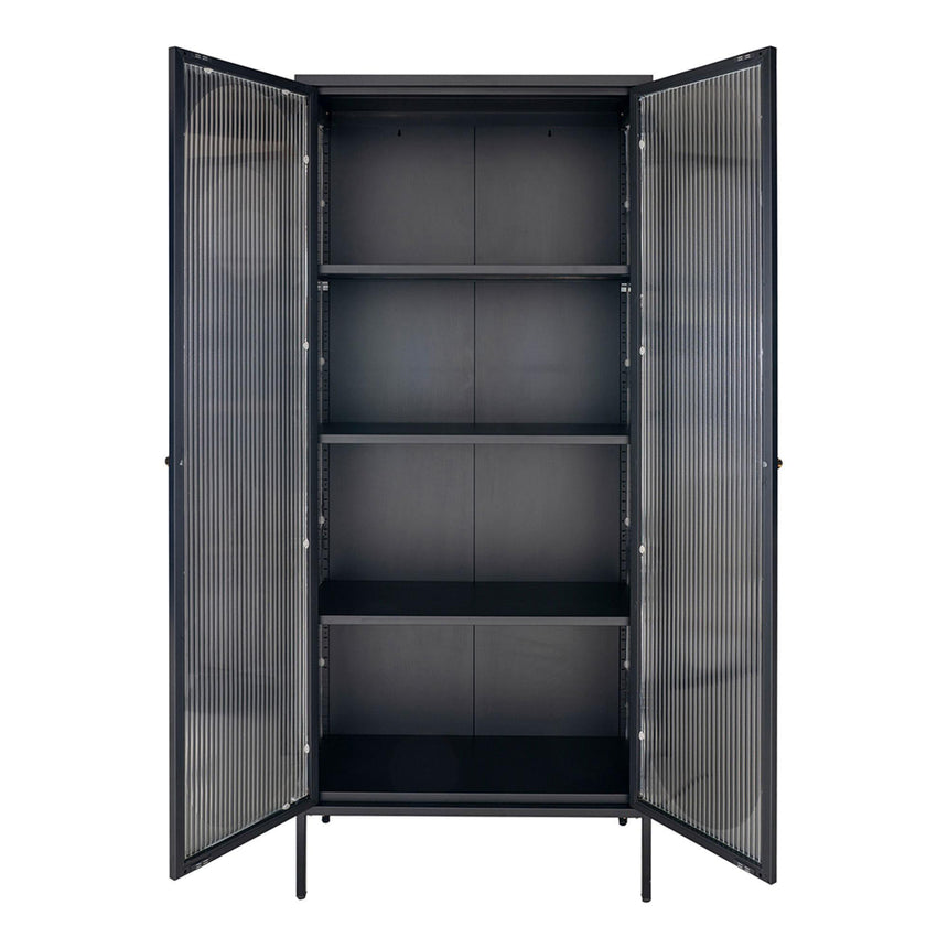 Adelaide Black Metal 2 Door Tall Cabinet-2