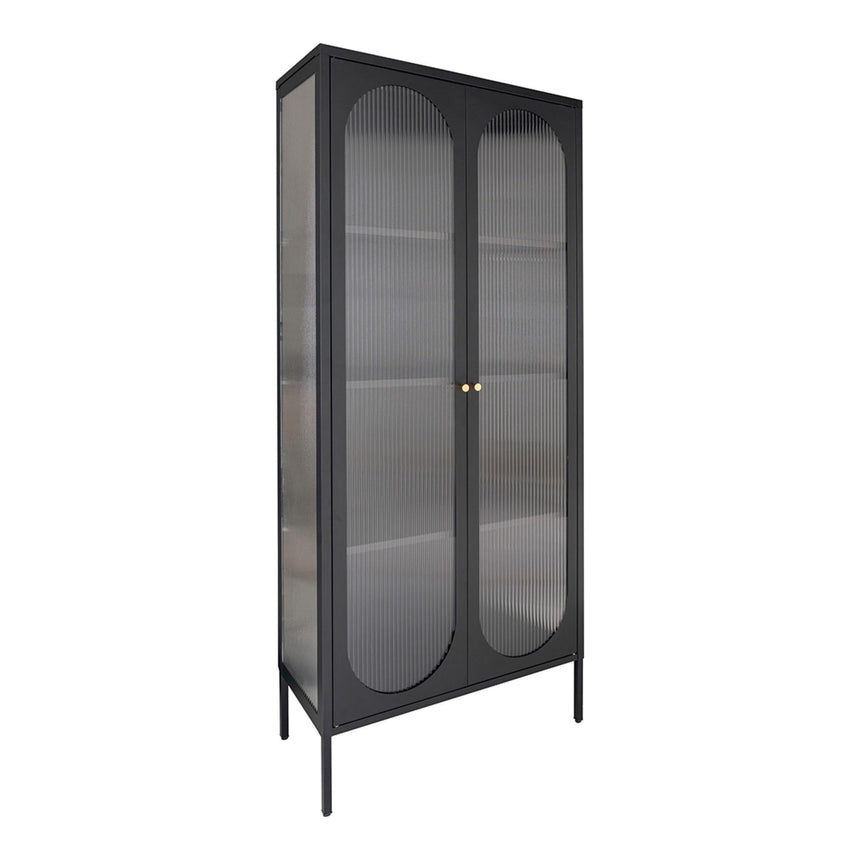 Adelaide Black Metal 2 Door Tall Cabinet-3