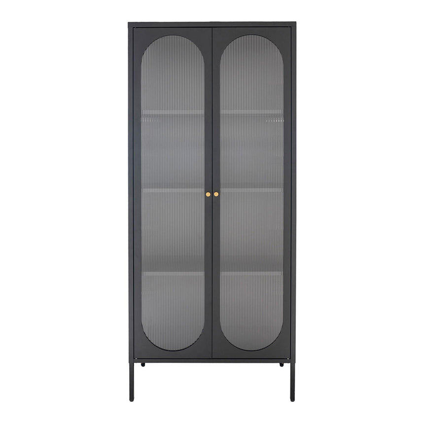 Adelaide Black Metal 2 Door Tall Cabinet-4