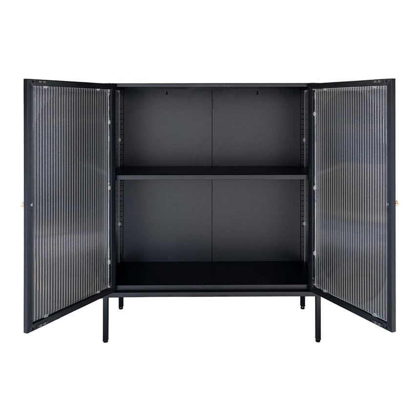 Adelaide Black Metal 2 Door Small Cabinet-2