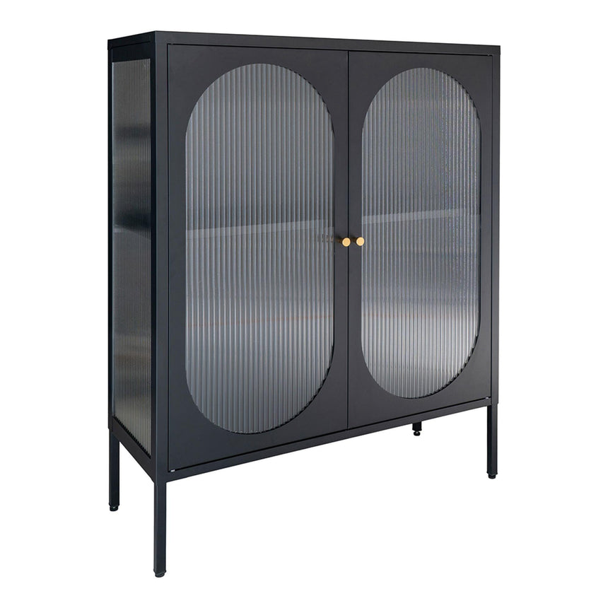 Adelaide Black Metal 2 Door Small Cabinet-3
