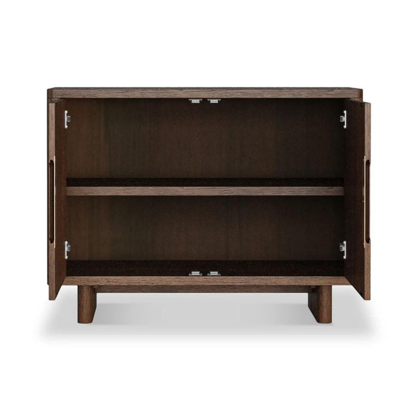 California Dark Oak 2 Door Small Sideboard - 105cm-2
