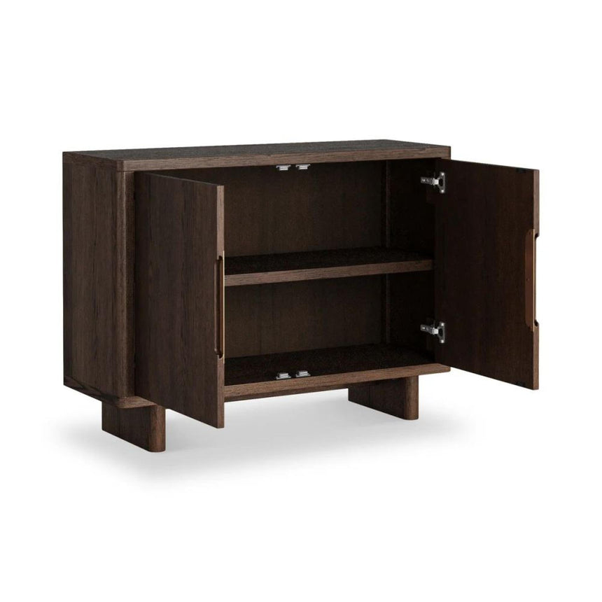 California Dark Oak 2 Door Small Sideboard - 105cm-5