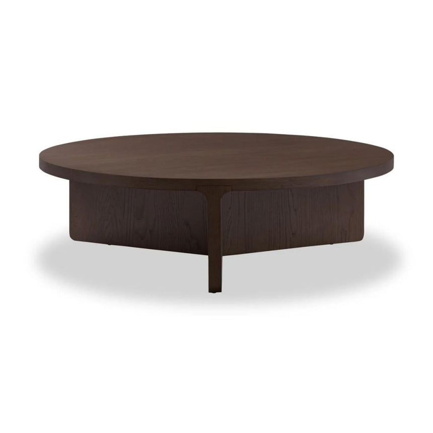 California Dark Oak Large Round Coffee Table-3