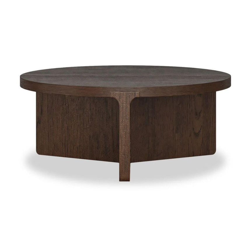 California Dark Oak Round Coffee Table-3