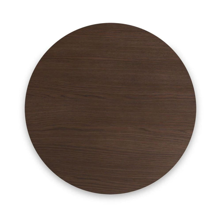 California Dark Oak Round Side Table-4