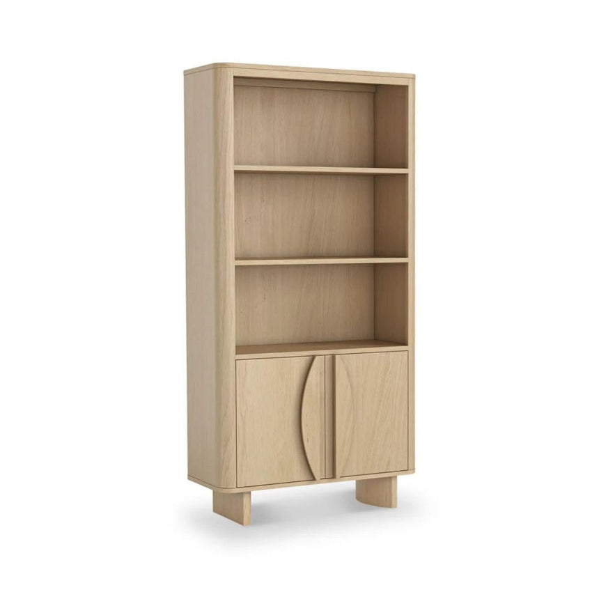 Cara Oak 2 Door Display Cabinet-2