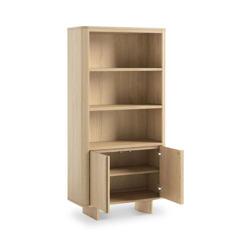 Cara Oak 2 Door Display Cabinet-3