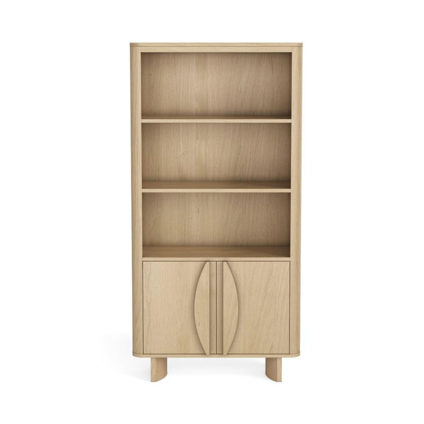 Cara Oak 2 Door Display Cabinet-4