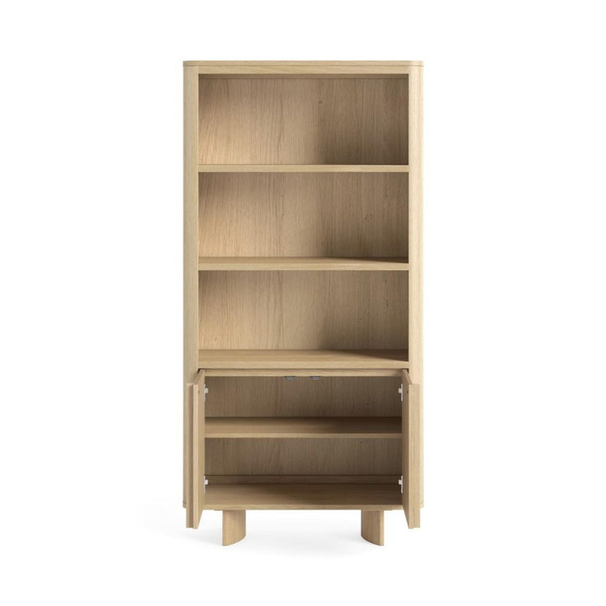 Cara Oak 2 Door Display Cabinet-5