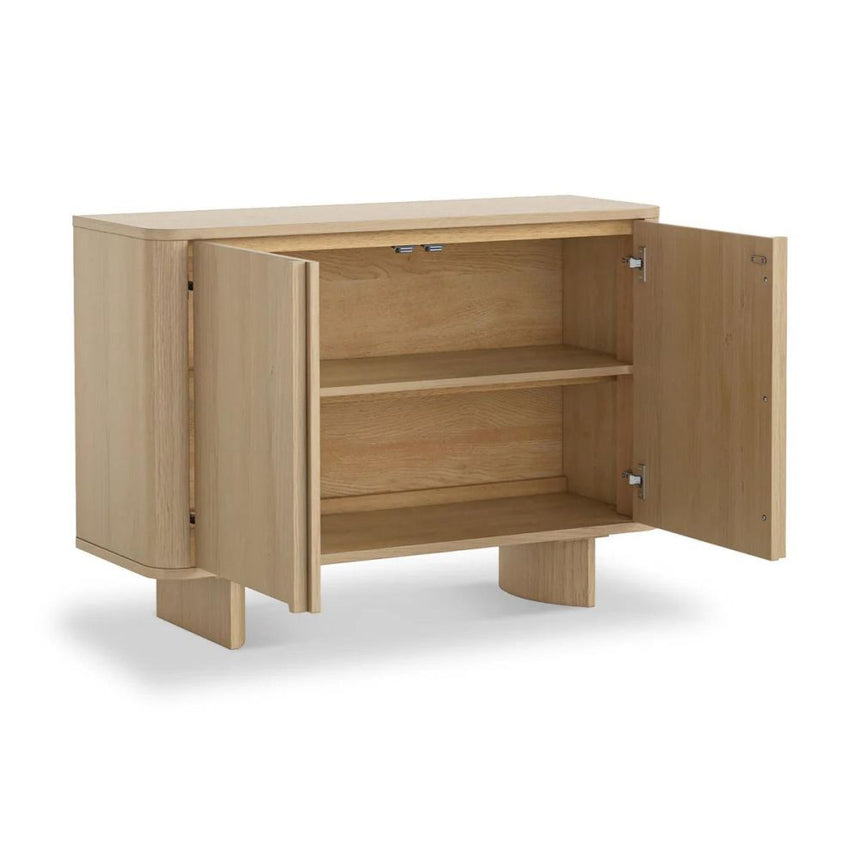 Cara Oak 2 Door Small Sideboard - 105cm-3