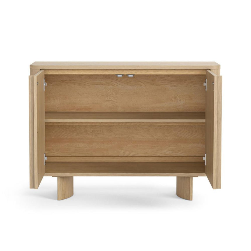 Cara Oak 2 Door Small Sideboard - 105cm-5