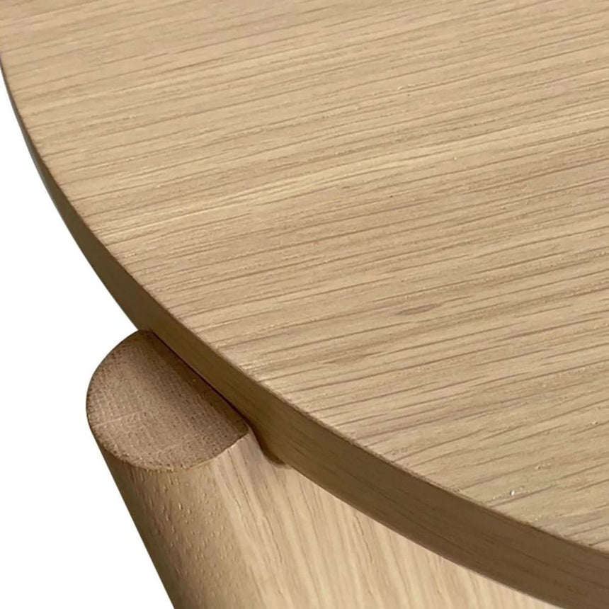 Cara Oak Round Coffee Table-5