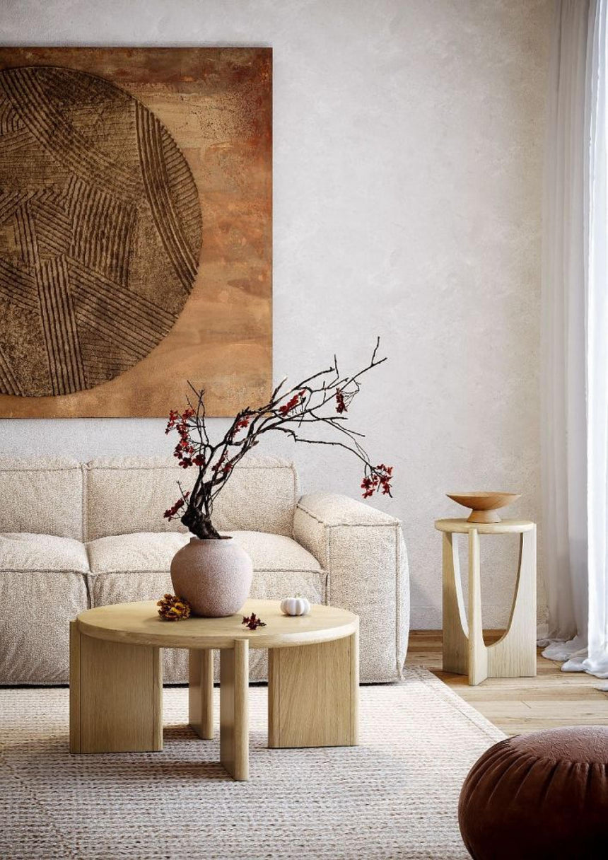 Cara Oak Round Coffee Table-6