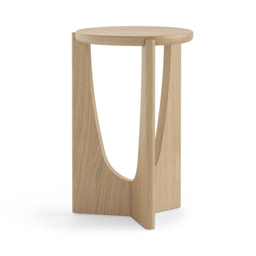 Cara Oak Round Side Table-2
