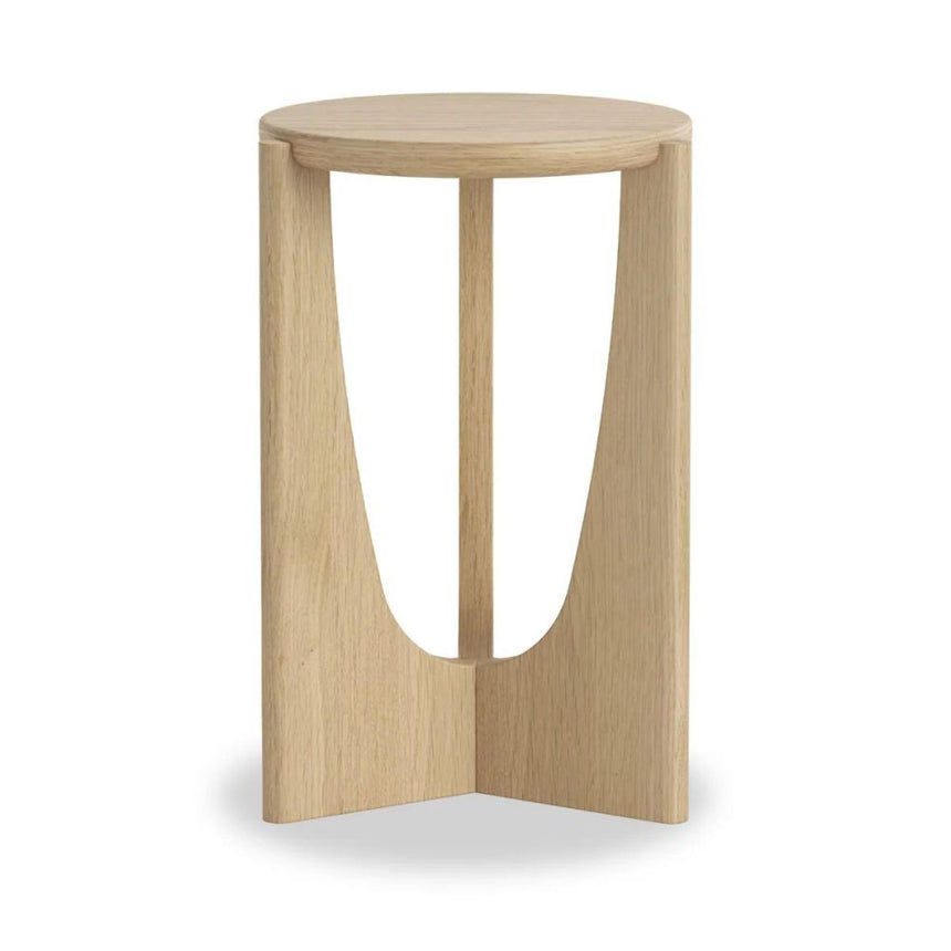 Cara Oak Round Side Table-3