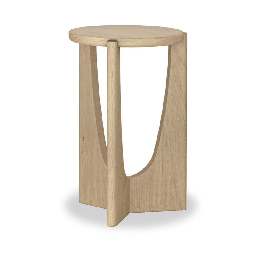 Cara Oak Round Side Table-4