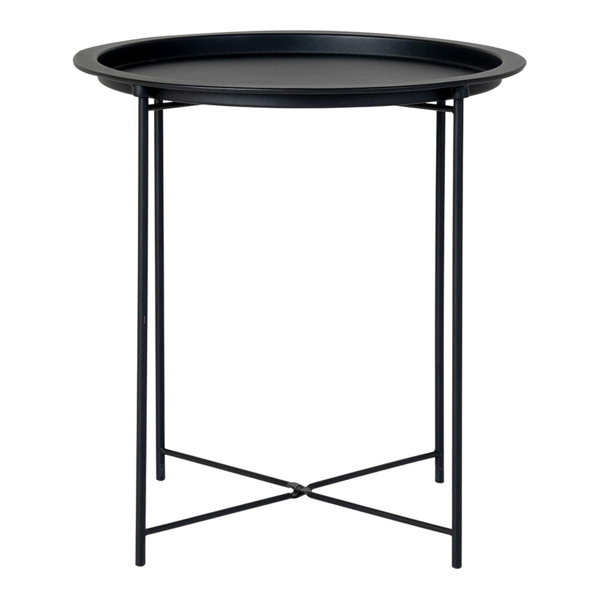 Bastia Black Metal Round Side Table-3