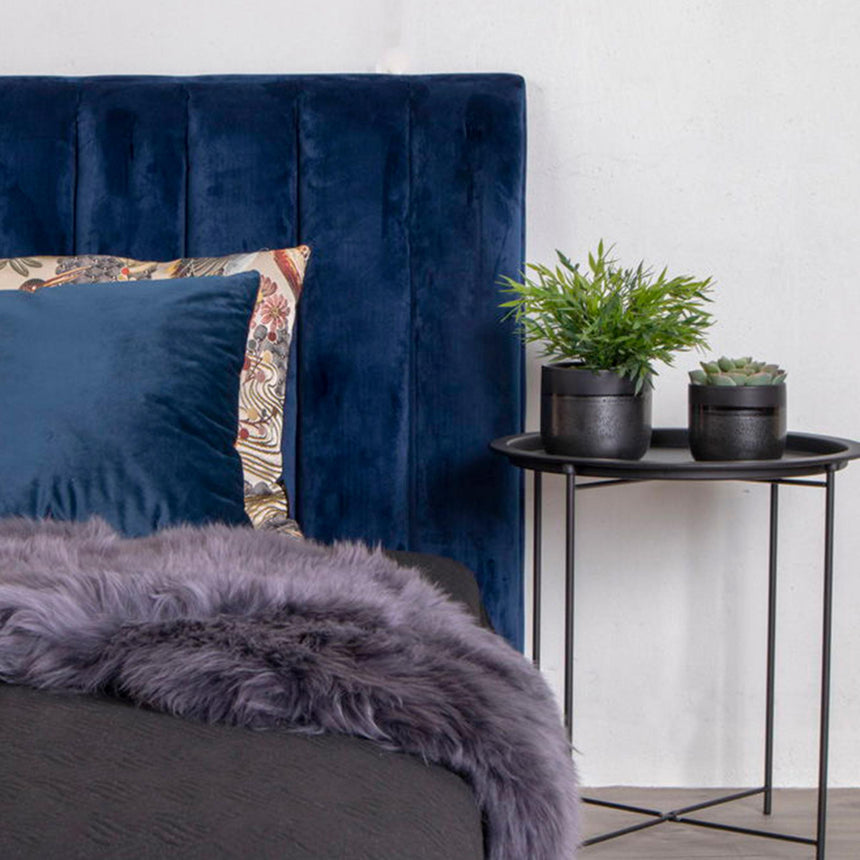 Bastia Black Metal Round Side Table-5