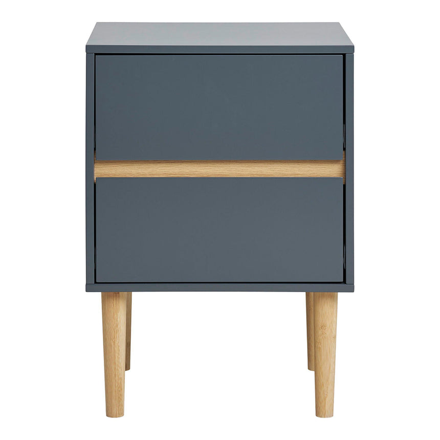 Bisley Dark Grey 2 Drawer Side Table-3
