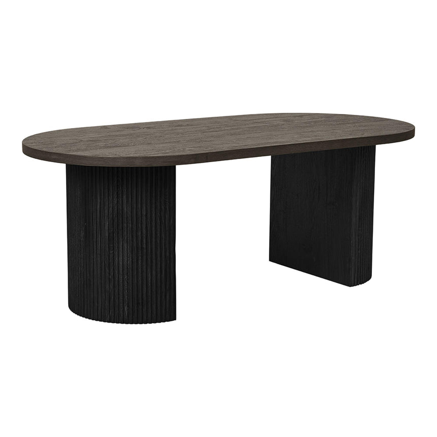 Boavista Dark Wood Oval Coffee Table-2