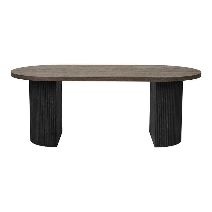 Boavista Dark Wood Oval Coffee Table-3