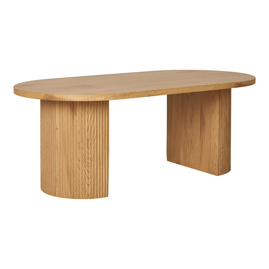 Boavista Natural Wood Oval Coffee Table-2