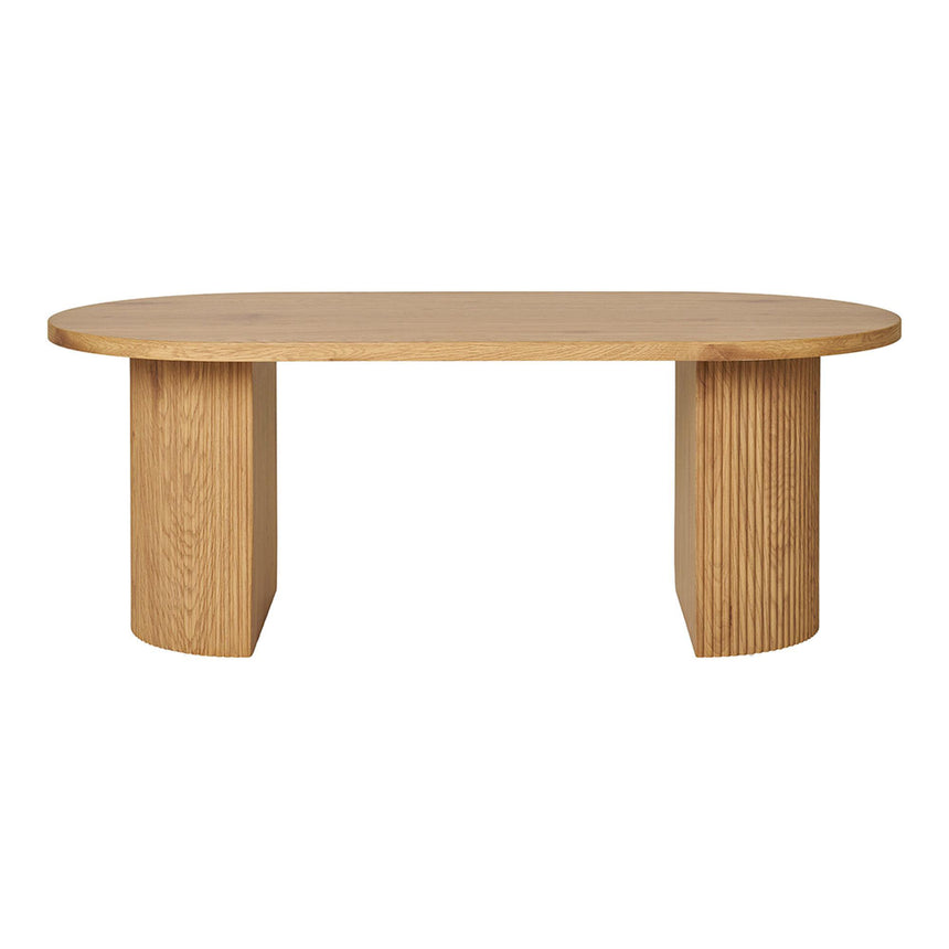 Boavista Natural Wood Oval Coffee Table-3