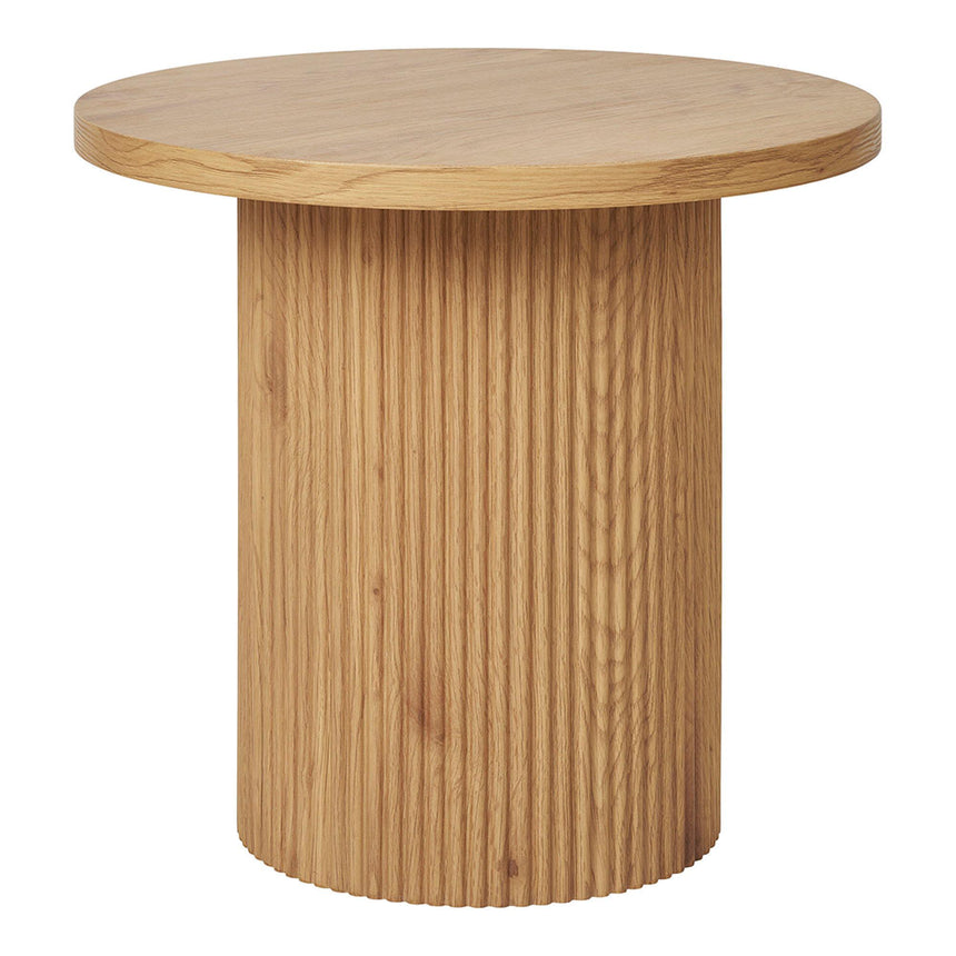 Boavista Natural Wood Round Side Table-2
