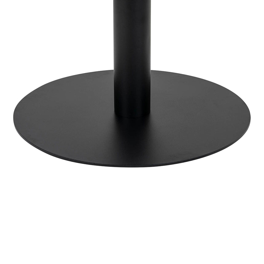 Bolzano White Marble Effect Round Coffee Table with Black Base-4