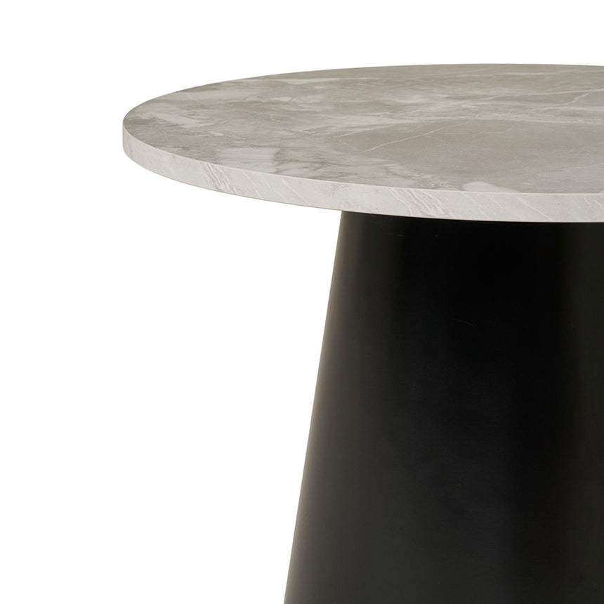 Brito Grey Marble Effcet Round Coffee Table-3