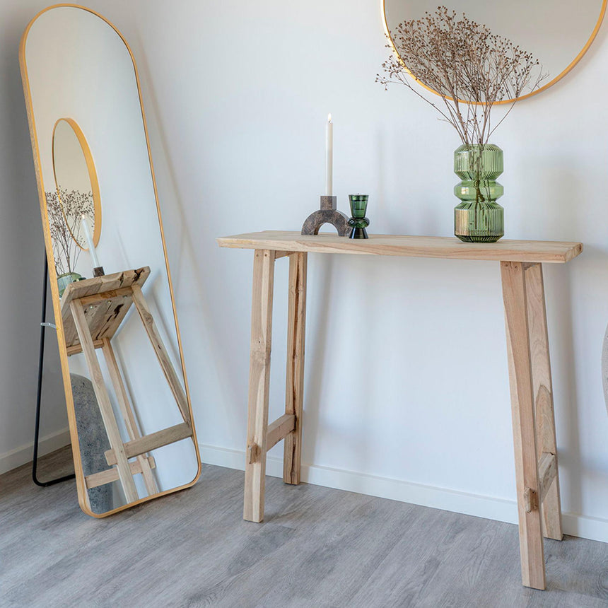 Girona Natural Teak Wood Console Table-7