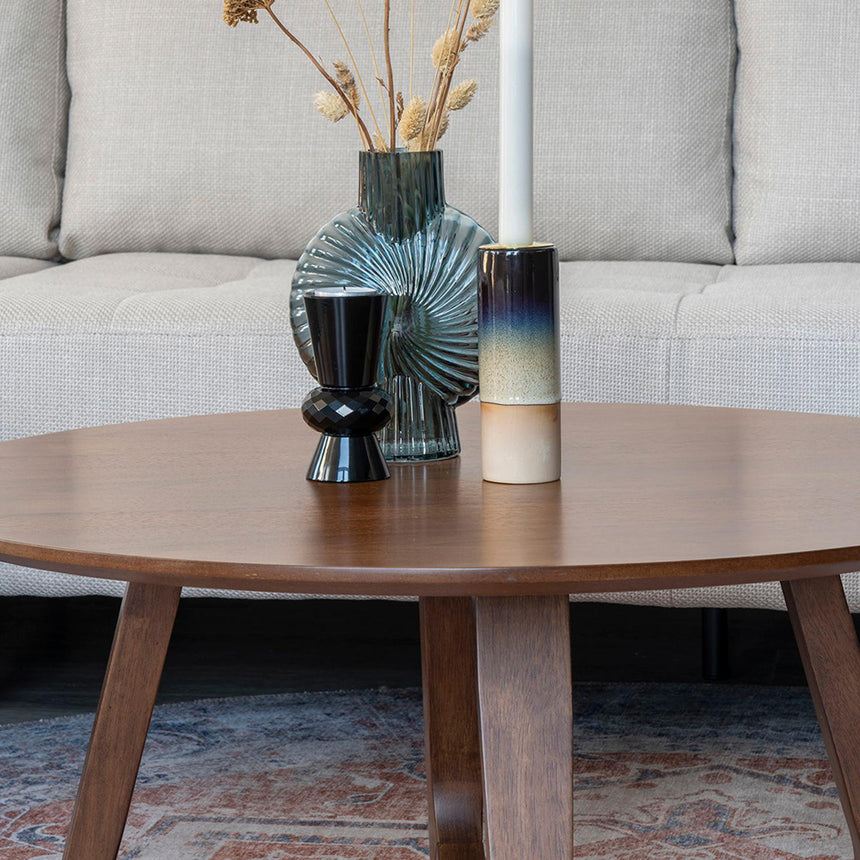 Hellerup Walnut Round Coffee Table-4