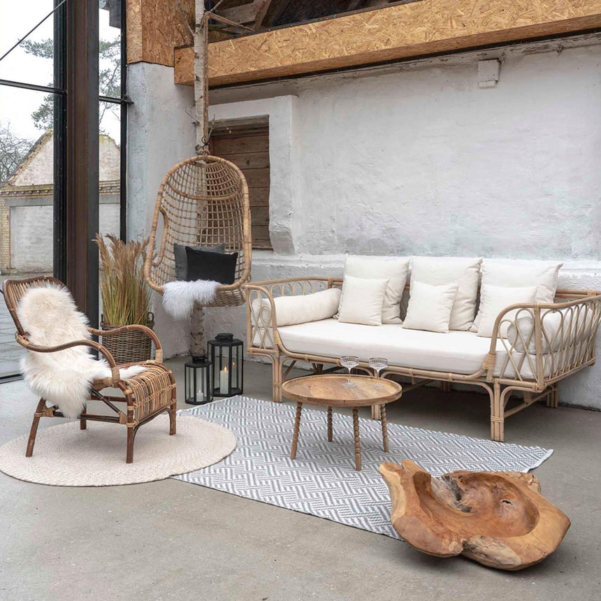 Jammu Mango Wood Round Coffee Table-5