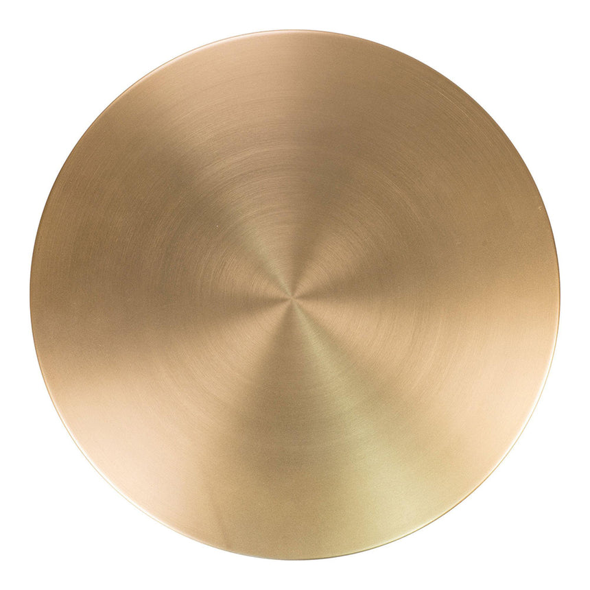 Lecco Gold Metal Round Side Table with Marble Base-4