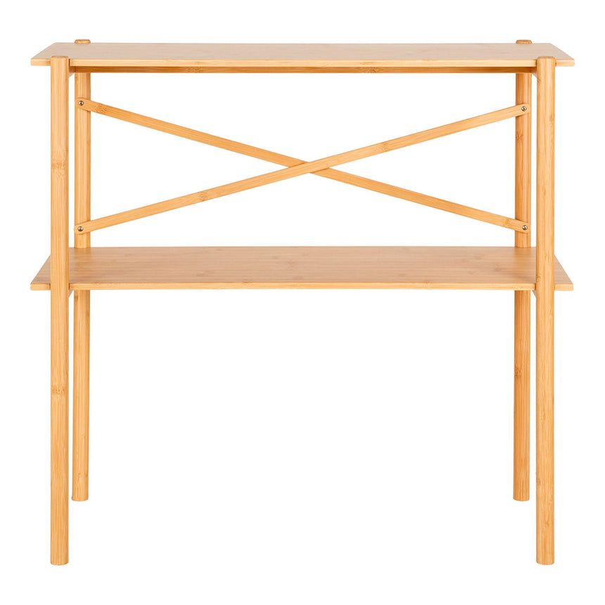 Manaus Natural Bamboo Console Table with Shelf-3