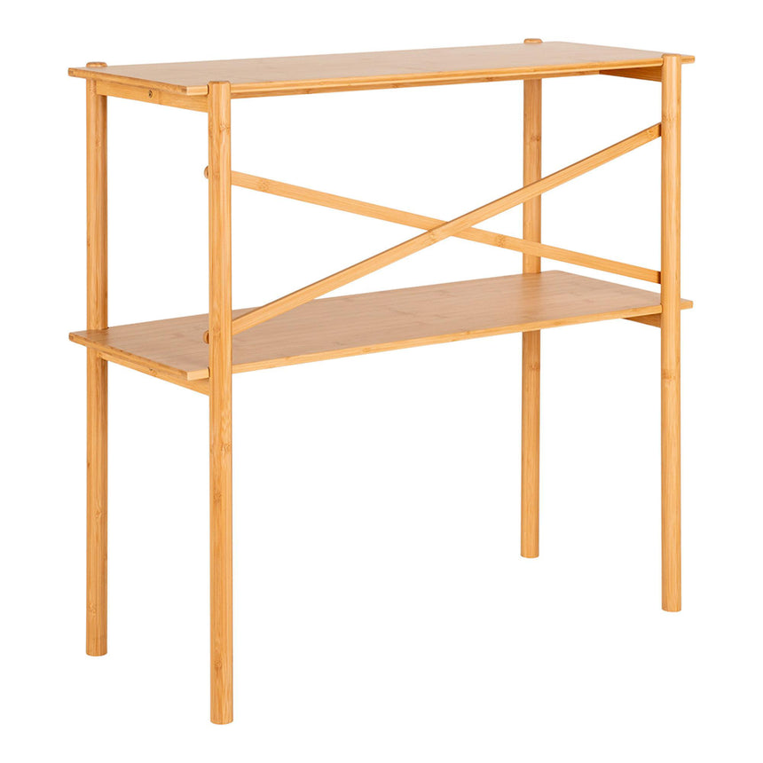 Manaus Natural Bamboo Console Table with Shelf-4
