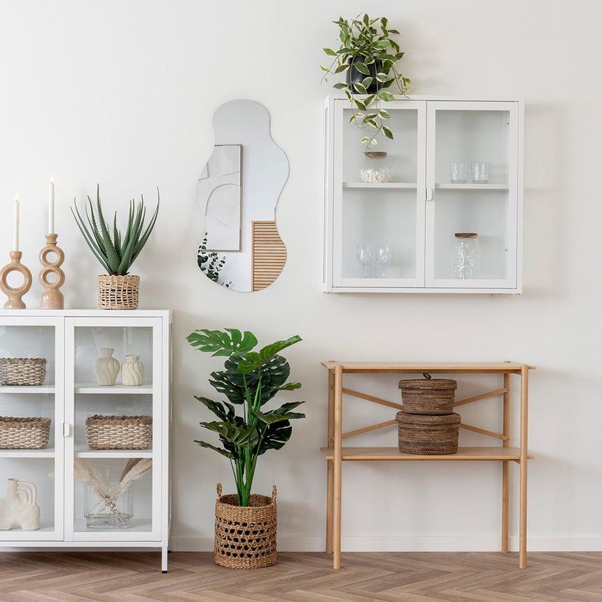 Manaus Natural Bamboo Console Table with Shelf-6