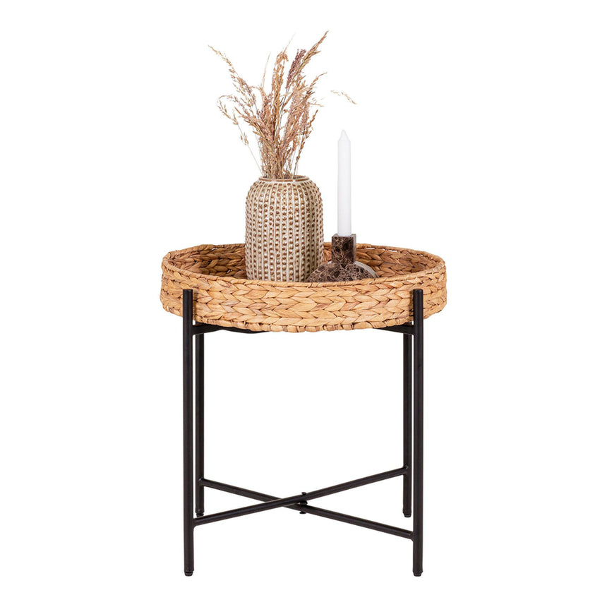 Naro Natural Waterhyacinth Round Side Table-2