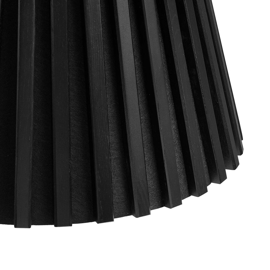 Osaka Black Round Coffee Table with Slatted Base-3