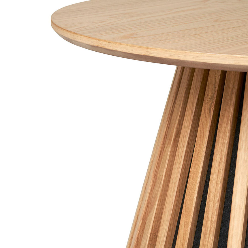 Osaka Oak Round Coffee Table with Slatted Base-3