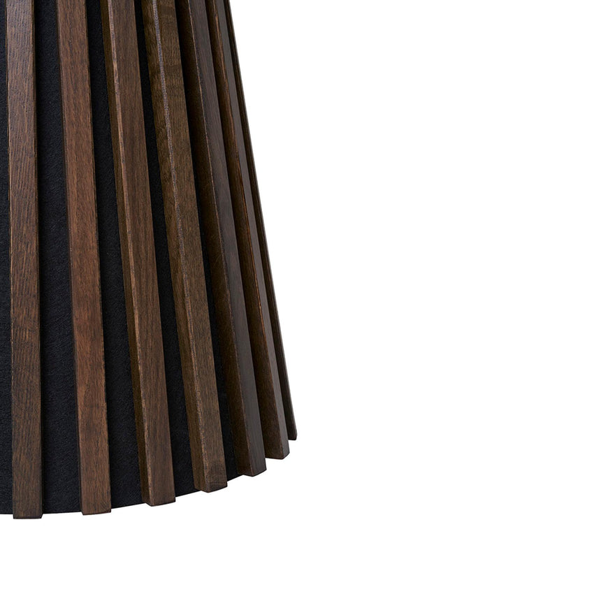 Osaka Smoked Oak Round Side Table with Slatted Base-5