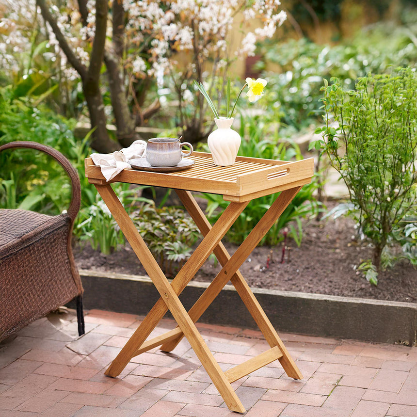 Ronda Teak Wood Large Tray Table-9