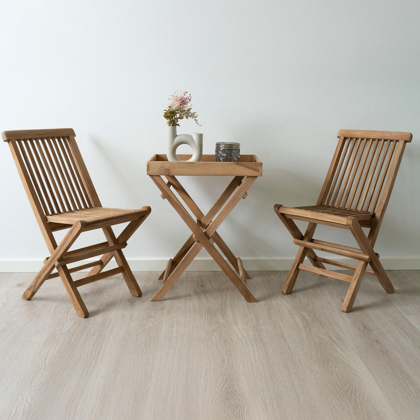 Ronda Teak Wood Small Tray Table-5