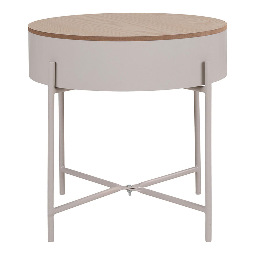 Sisco Beige Round Side Table-3