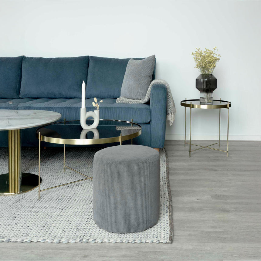 Venezia Brass Glass and Metal Round Coffee Table-5